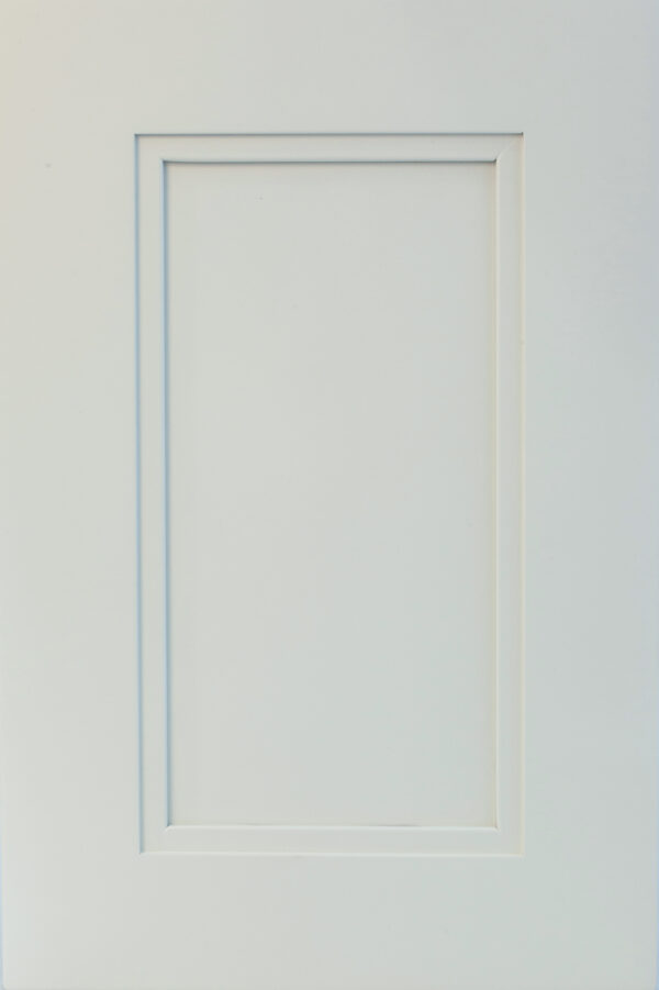 White frame with a rectangular opening.