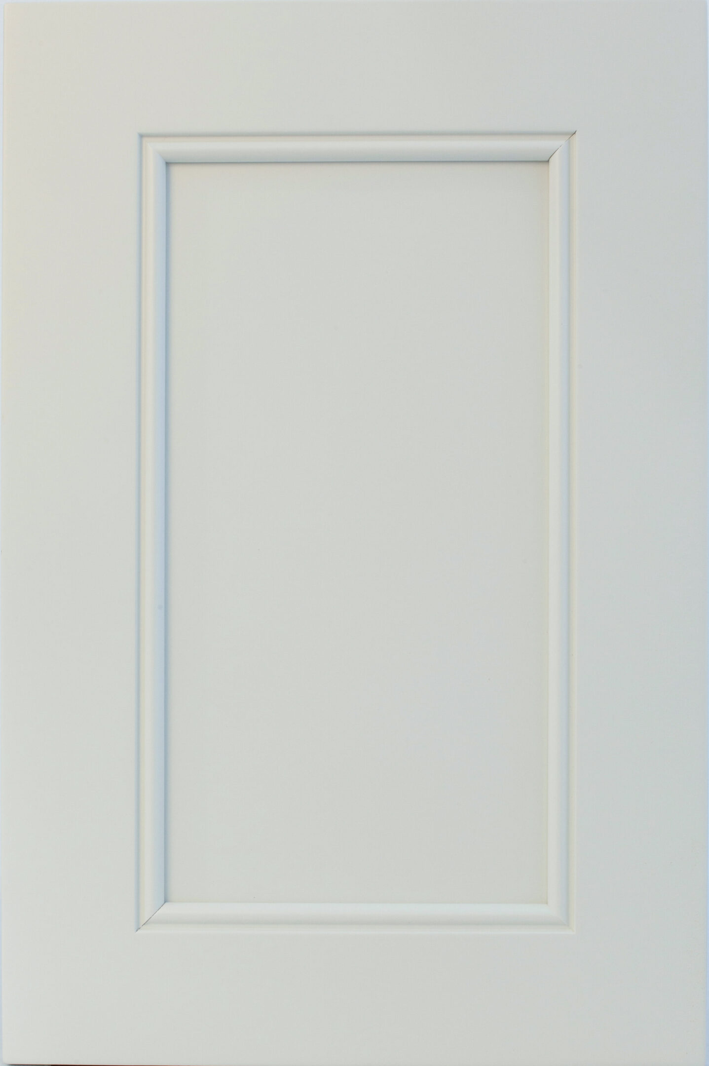 Blank white cabinet door with frame design.